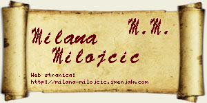 Milana Milojčić vizit kartica